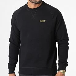 Meilleur prix 👍 Sweat Crewneck Essential MOL0088 Noir de Barbour International 🎁