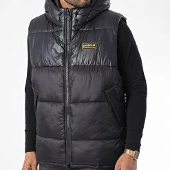 Sortie ✨ Doudoune Capuche Sans Manches Balfour MGI0133 Noir de Barbour International ❤️