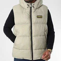 Meilleure affaire 🎁 Doudoune Capuche Sans Manches Balfour MGI0133 Beige de Barbour International ✨