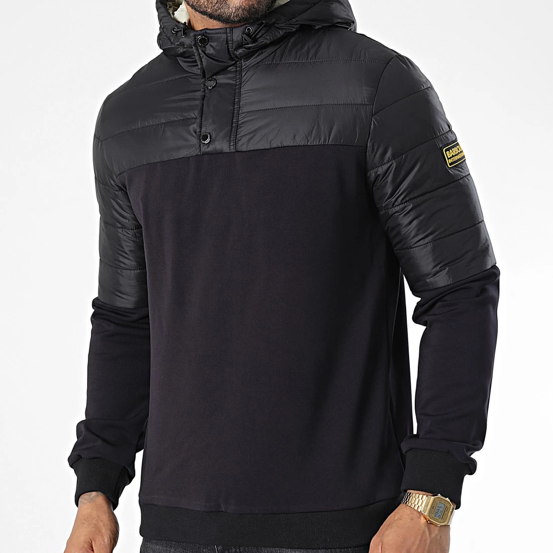 De gros 😀 Sweat Capuche Jaxon MQS0021 Noir de Barbour International ⭐ 3 De gros 😀 Sweat Capuche Jaxon MQS0021 Noir de Barbour International ⭐