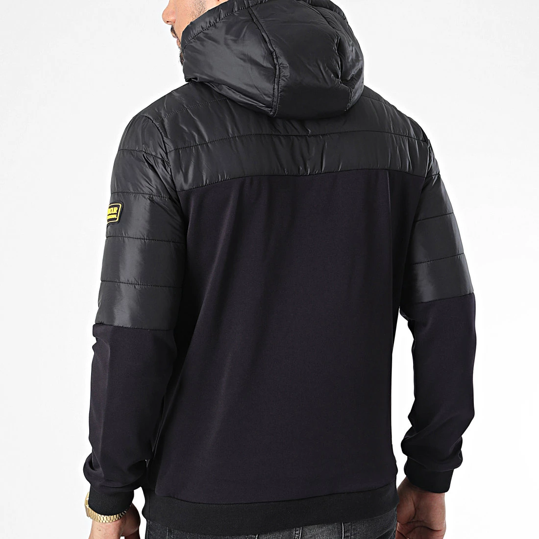 De gros 😀 Sweat Capuche Jaxon MQS0021 Noir de Barbour International ⭐ 6 De gros 😀 Sweat Capuche Jaxon MQS0021 Noir de Barbour International ⭐ – Image 4