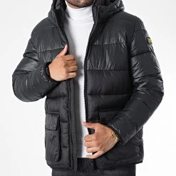 Tout neuf 🔔 Doudoune Capuche MQU1478 Noir de Barbour International 🔔