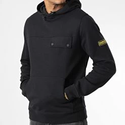 Meilleure vente 😍 Sweat Capuche Solar MOL0453 Noir de Barbour International ✔️