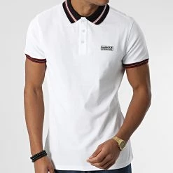 Le moins cher ✨ Polo Manches Courtes Noble Blanc de Barbour International 😀