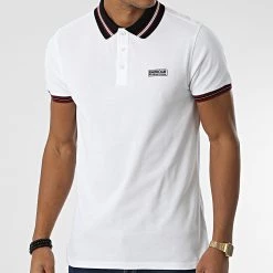 Le moins cher ✨ Polo Manches Courtes Noble Blanc de Barbour International 😀 -Skr Soldes barbour 344730 MML1238 WHITE 20221027T155310 03