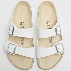 Nouveau 🔔 Sandales Arizona White de Birkenstock ⌛ -Skr Soldes birkenstock 314039 51731 WHITE 20220412T160255 04