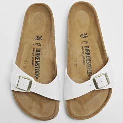 Tout neuf 😉 Sandales Femme Madrid Patent White de Birkenstock 🌟 -Skr Soldes birkenstock 314069 1005309 PATENT WHITE 20220412T160006 04