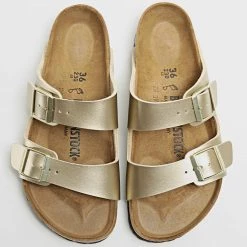 Budget ⌛ Sandales Femme Arizona Gold de Birkenstock 🔔 -Skr Soldes birkenstock 314075 1016110 GOLD 20220412T160317 04
