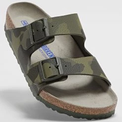 Meilleure vente 😍 Sandales Arizona BS Camouflage Vert Kaki de Birkenstock ⭐
