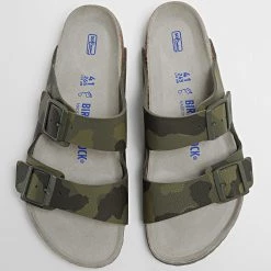 Meilleure vente 😍 Sandales Arizona BS Camouflage Vert Kaki de Birkenstock ⭐ -Skr Soldes birkenstock 320144 1019597 CAMO GREEN 20220519T160254 04