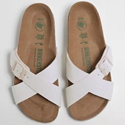 Offres 🌟 Sandales Femme Siena II Rivet Logo Vegan Blanc de Birkenstock 🔔 -Skr Soldes birkenstock 320150 1021554 EGGSHELL 20220519T155931 04