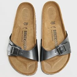 Sortie 😀 Sandales Femme Madrid BS Metallic Black de Birkenstock 😀 -Skr Soldes birkenstock 323155 1021499 20220609T155249 04