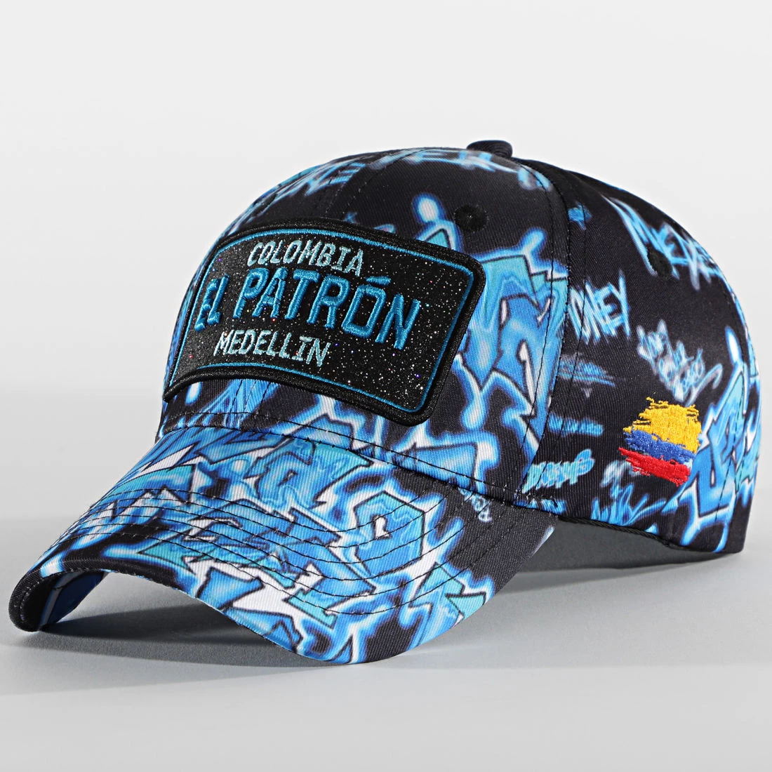 Bon marché 🥰 Casquette El Patron Print Bleu Clair de Skr 🌟 3 Bon marché 🥰 Casquette El Patron Print Bleu Clair de Skr 🌟
