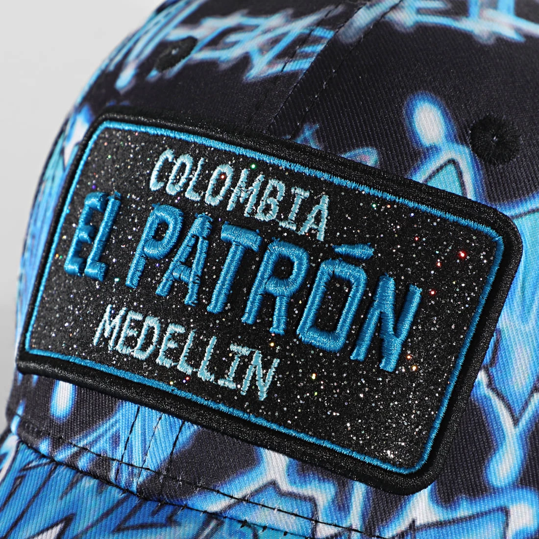 Bon marché 🥰 Casquette El Patron Print Bleu Clair de Skr 🌟 4 Bon marché 🥰 Casquette El Patron Print Bleu Clair de Skr 🌟 – Image 2