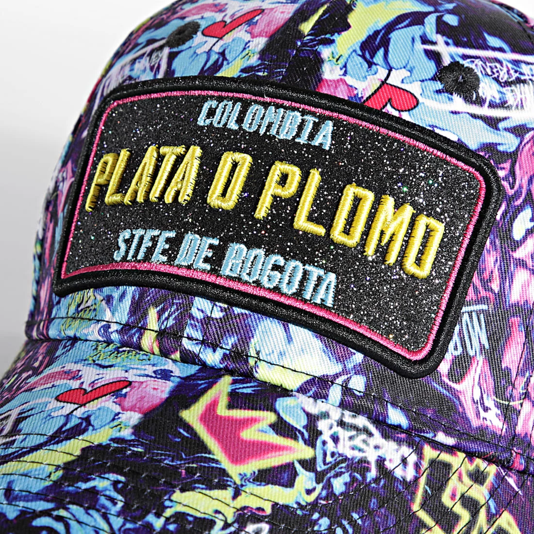 Meilleure affaire 🔔 Casquette Plata O Plomo Print Violet Bleu de Skr ✨ 4 Meilleure affaire 🔔 Casquette Plata O Plomo Print Violet Bleu de Skr ✨ – Image 2