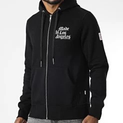 Coupon 🛒 Sweat Zippé Capuche NCUP26-N Noir de Compagnie de Californie 🧨 -Skr Soldes compagnie de californie 346235 NCUP26 N 01 20221031T140046 04