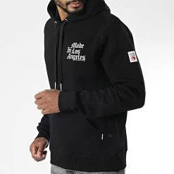 De gros 😍 Sweat Capuche SAC26-N Noir de Compagnie de Californie 👏 -Skr Soldes compagnie de californie 346238 SAC26 N 01 20221031T140006 03
