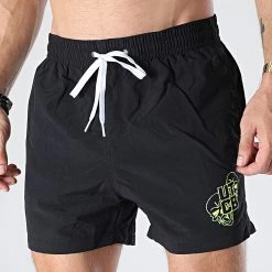 Budget 😀 Short De Bain UTCB Noir Jaune Fluo de Untouchable 🔥