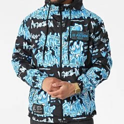 Budget 🛒 Coupe-vent Capuche El Patron Noir Bleu Clair de Skr 🤩 -Skr Soldes none 317639 ART0376 BLUE 20220509T152836 03