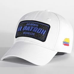 Meilleur prix 🛒 Casquette El Patron Blanc Bleu de Skr 😀