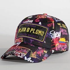 Meilleure vente 🎉 Casquette Plata O Plomo Print Vibes Noir Rose de Skr 😉