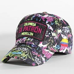 Top 10 😀 Casquette El Patron Print Vibes Noir Vert de Skr 🔥