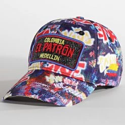 Budget 🔔 Casquette El Patron Print Vibes Bleu Marine de Skr 🧨