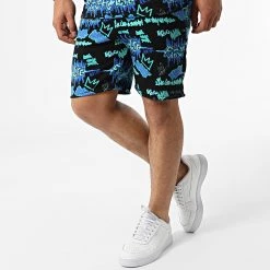 Grosses soldes 🧨 Ensemble Tee 👕 Shirt Et Short Jogging A Strass PTRN Print Noir Bleu de Skr 👍 -Skr Soldes skr 323330 PTRN PRINT SH TE MEDI BLU 20220614T145823 05