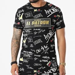 Budget 🎁 Ensemble Tee 👚 Shirt Et Short Jogging A Strass PTRN Print Noir de Skr 🛒 -Skr Soldes skr 323331 PTRN1 PRINT SH TE BLACK 20220701T155207 03