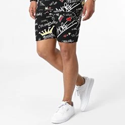 Budget 🎁 Ensemble Tee 👚 Shirt Et Short Jogging A Strass PTRN Print Noir de Skr 🛒 -Skr Soldes skr 323331 PTRN1 PRINT SH TE BLACK 20220701T155209 05