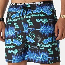 Acheter 💯 Short De Bain Swim Noir Bleu de Skr 😉