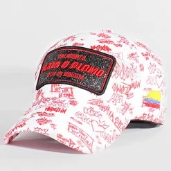 Le moins cher ✨ Casquette Plata O Plomo Print Blanc Rouge de Skr 😍