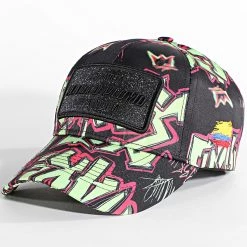 Meilleur prix 👍 Casquette Plata O Plomo Print Noir Vert de Skr 🌟