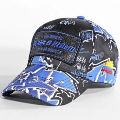 Meilleure vente 🎁 Casquette Plata O Plomo Print Noir Bleu de Skr 🧨