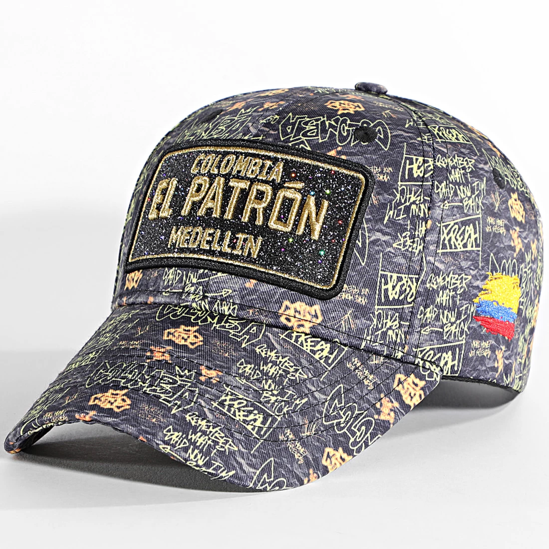 Grosses soldes 😀 Casquette El Patron Print Noir Jaune de Skr ✔️ 3 Grosses soldes 😀 Casquette El Patron Print Noir Jaune de Skr ✔️