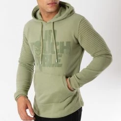 Sortie ✔️ Sweat Capuche Classic Logo Vert Kaki de Untouchable 🛒