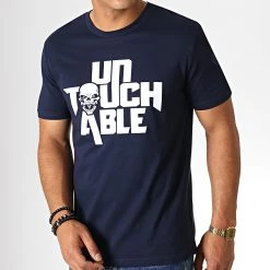 Grosses soldes 😍 Tee 👕 Shirt Logo Bleu Marine Blanc de Untouchable 🌟
