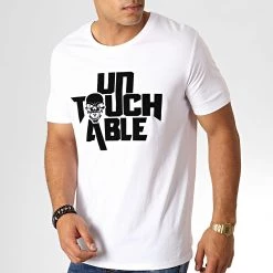 Budget 🧨 Tee 👕 Shirt Logo Blanc Noir de Untouchable 🎁