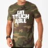 Bon marché 💯 Tee 👕 Shirt Logo Camo Vert Kaki de Untouchable 😉