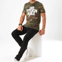 Bon marché 💯 Tee 👕 Shirt Logo Camo Vert Kaki de Untouchable 😉 -Skr Soldes untouchable 200576 MACTYER TS LOGO2019 CAMO 20191011T121137 03
