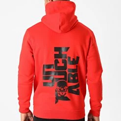 Offres 🌟 Sweat Capuche Logo Back Rouge Noir de Untouchable 👏 -Skr Soldes untouchable 235208 MACTYER SWCP LOGO ROUNOI 20200924T115422 04