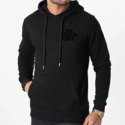Nouveau ❤️ Sweat Capuche Velvet Logo Noir de Untouchable 🤩