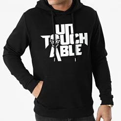 Meilleur prix ✨ Sweat Capuche Logo Noir de Untouchable 👏 -Skr Soldes untouchable 243097 MACTYER SWCP LOGO NOI 20201120T143658 03