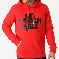 Meilleure affaire ⭐ Sweat Capuche Logo Rouge Noir de Untouchable 🔔 -Skr Soldes untouchable 243099 MACTYER SWCP LOGO ROU 20201120T143622 03