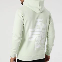 Promo 💯 Sweat Capuche Logo Vert Pastel Blanc de Untouchable ✔️