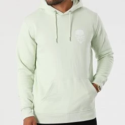 Promo 💯 Sweat Capuche Logo Vert Pastel Blanc de Untouchable ✔️ -Skr Soldes untouchable 273877 MACTYER SWCP LOGO MINTBLC 20210707T154522 04