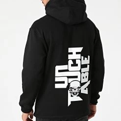 Le moins cher ⌛ Sweat Outdoor Col Zippé Logo Noir Blanc de Untouchable 😀