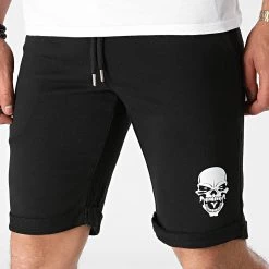 Grosses soldes 🎉 Short Jogging Skull Noir Blanc de Untouchable ⌛