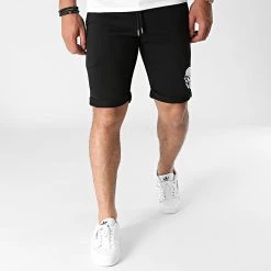 Grosses soldes 🎉 Short Jogging Skull Noir Blanc de Untouchable ⌛ -Skr Soldes untouchable 274126 MACTYER SHO SKULL NOIBLC 20210709T154309 03
