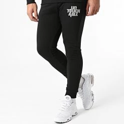 Sortie ⭐ Ensemble De Survêtement Réfléchissant Logo Back Noir Gris de Untouchable 😉 -Skr Soldes untouchable 287369 MACTYER ENS LOGOBACK NOIREFL 20211001T161727 04